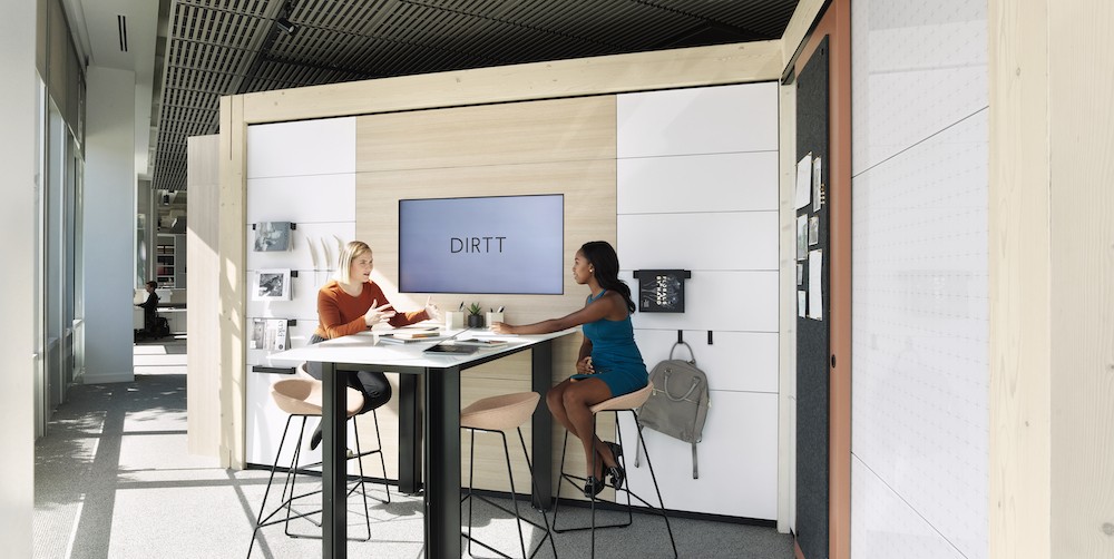 A rendering shows DIRTT-designed space.