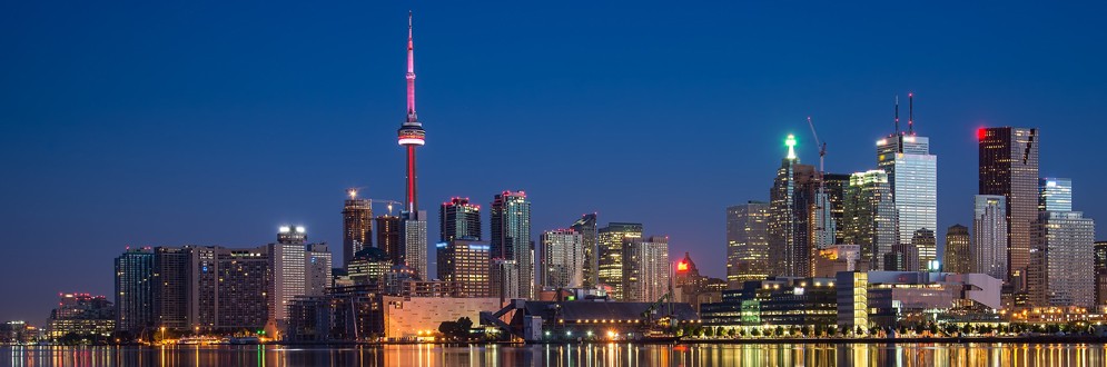 The city of Toronto skyline.