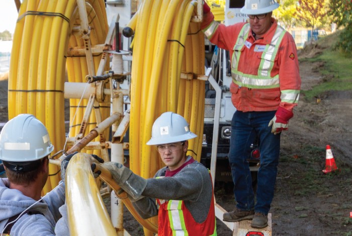 FortisBC crews do natural gas line work